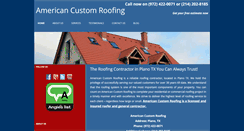 Desktop Screenshot of americancustomroofs.com