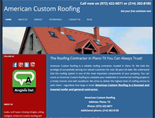 Tablet Screenshot of americancustomroofs.com